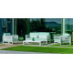 Salon de jardin bas 4 personnes en aluminium et Dralonlux - Cosmos - Hevea