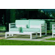 Salon de jardin bas 4 personnes en aluminium et Dralonlux - Cosmos - Hevea
