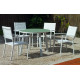 Fauteuil salon de jardin en aluminium et textilène - Milos - Hevea