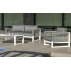 Salon de jardin bas 4 personnes en aluminium, dralon et cordage - Monterrey - Hevea