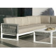 Salon de jardin bas d'angle 9 personnes en aluminium et cordage - Monterrey - Hevea