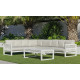 Salon de jardin bas d'angle 9 personnes en aluminium et cordage - Monterrey - Hevea