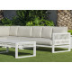 Salon de jardin bas d'angle 9 personnes en aluminium et cordage - Monterrey - Hevea
