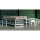 Salon de jardin bas d'angle 9 personnes en aluminium et cordage - Monterrey - Hevea