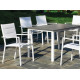 Ensemble table et fauteuils de jardin 6 personnes en aluminium et HPL - Palma/milos - Hevea