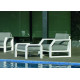 Salon de jardin bas 6 personnes en aluminium et Dralonlux - Zafiro - Hevea