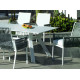 Table salon de jardin 6 personnes en aluminium et Krion - Andes - blanche - Hevea