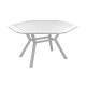 Table salon de jardin hexagonale 6 personnes en aluminium - Brasilia - Hevea
