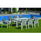 Table salon de jardin 8 personnes en aluminium et HPL - Camelia - Hevea