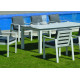 Table salon de jardin 8 personnes en aluminium et HPL - Camelia - Hevea