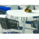 Table triangulaire salon de jardin 8 personnes en aluminium et Krion - Everest - blanche - Hevea