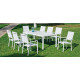 Table salon de jardin 8 personnes en aluminium - Palma - Hevea