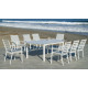 Table salon de jardin extensible 8 personnes en aluminium et HPL - Palma - Hevea