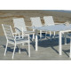 Table salon de jardin extensible 8 personnes en aluminium et HPL - Palma - Hevea