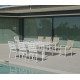 Table salon de jardin extensible 8 personnes en aluminium - Palma - Hevea