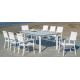 Table salon de jardin 8 personnes en aluminium et HPL - Palma - Hevea