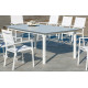 Table salon de jardin 8 personnes en aluminium et HPL - Palma - Hevea