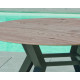 Ensemble table ronde et fauteuils de jardin 6 personnes en aluminium et Neolith - Veneto /catania - Hevea