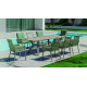 Ensemble table et fauteuils de jardin 8 personnes en aluminium et Neolith - Veneto /catania - Hevea