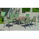 Ensemble table et fauteuils de jardin 6 personnes en aluminium et Neolith - Veneto /catania - Hevea