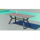 Ensemble table et fauteuils de jardin 6 personnes en aluminium et Neolith - Veneto /catania - Hevea