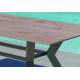 Table salon de jardin 6 personnes en aluminium et Neolith - veneto - Hevea