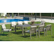 Ensemble table et fauteuils de jardin 8 personnes en aluminium et Dralon - Camelia - Hevea