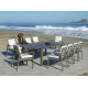 Table salon de jardin extensible 12 personnes en aluminium et HPL - Camelia - Hevea