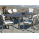 Table salon de jardin extensible 12 personnes en aluminium et HPL - Camelia - Hevea