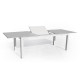 Table salon de jardin extensible 12 personnes en aluminium et HPL - Camelia - Hevea