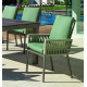 Fauteuil salon de jardin en aluminium et cordage - Catania - champagne - Hevea