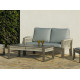 Salon de jardin bas 6 personnes en aluminium et cordage - Estambul - Hevea