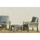 Salon de jardin bas 6 personnes en aluminium et cordage - Estambul - Hevea