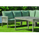 Salon de jardin bas d'angle 6 personnes en aluminium et cordage - Havana - champagne - Hevea