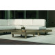 Salon de jardin bas d'angle 6 personnes en aluminium et Dralon - Menfis - Hevea