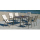 Table salon de jardin 8 personnes en aluminium et HPL - Palma - Hevea