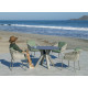 Ensemble table ronde et fauteuils de jardin 4 personnes en aluminium et HPL - Velonia/tulip - champagne - Hevea