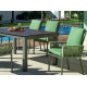 Ensemble table et fauteuils de jardin 6 personnes en aluminium et HPL - Camelia/catania - Hevea