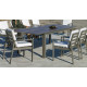 Fauteuil salon de jardin en aluminium et Dralon - Camelia - Hevea