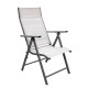 Fauteuil salon de jardin pliable multi-positions en aluminium et textilène - Casablanca - Hevea