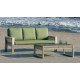 Salon de jardin bas 7 personnes en aluminium et cordage - Estambul - Hevea