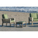 Salon de jardin bas 7 personnes en aluminium et cordage - Estambul - Hevea