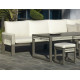 Salon de jardin bas d'angle 8 personnes en aluminium et cordage - Estambul - Hevea