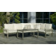 Salon de jardin bas d'angle 7 personnes en aluminium et cordage - Estambul - Hevea