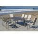 Table salon de jardin extensible 8 personnes en aluminium et HPL - Palma - Hevea