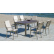 Fauteuil salon de jardin en aluminium et Dralon - Palma - Hevea