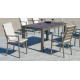 Fauteuil salon de jardin en aluminium et Dralon - Palma - Hevea