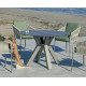 Table ronde salon de jardin 4 personnes en aluminium et HPL - Velonia - Hevea