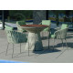 Fauteuil salon de jardin en aluminium et cordage - Tulip - Hevea