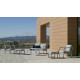 Salon de jardin bas 6 personnes en aluminium et Dralon - Acapulco - gris - Hevea